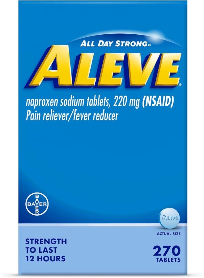 Aleve Pain Relief Naproxen Sodium Tablets, 270 Count - Image 1